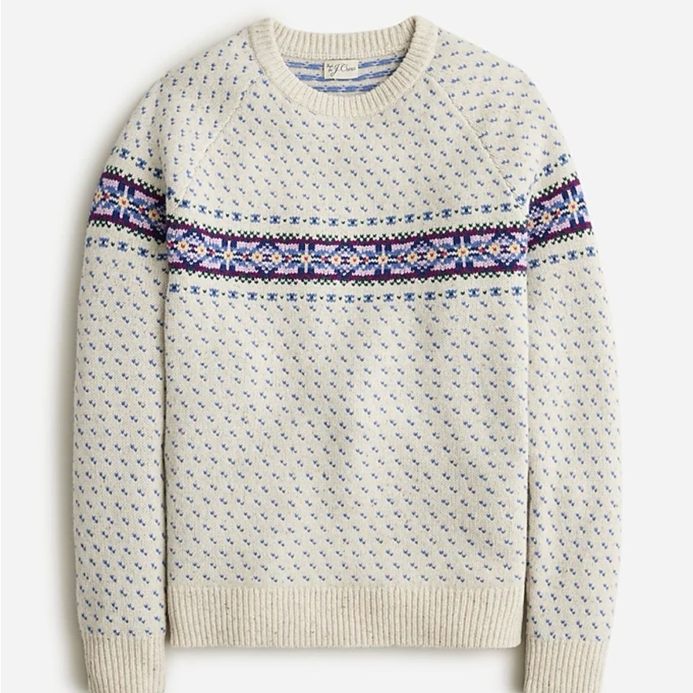J.Crew Lambswool Fair Isle Sweater
